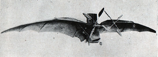 クレマン・アデールの固定翼・蒸気飛行機「アヴィオン号」