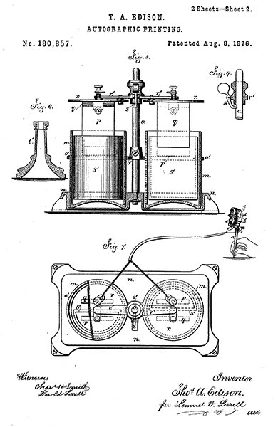 エジソン電気ペンの特許