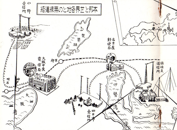 日本無線電信の概要図（大阪）