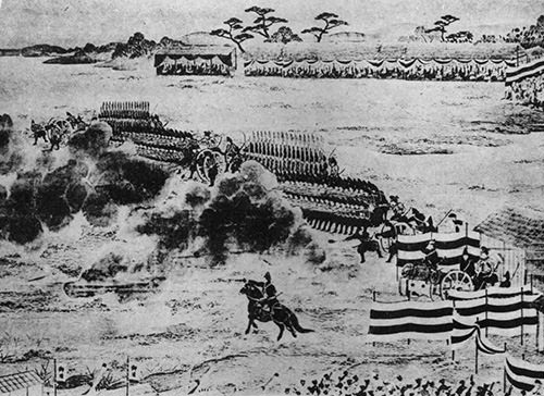 日本初の大砲軍事訓練