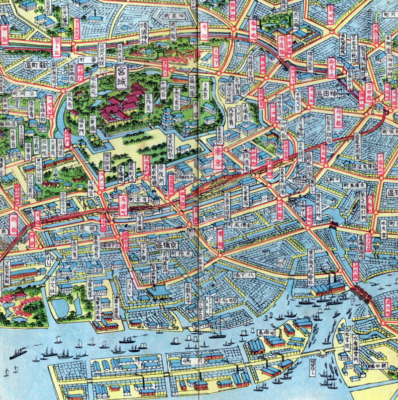 「東京附近パノラマ地図」