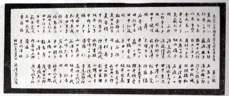 関東大震災被災者名簿